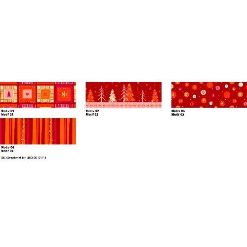 Transparentpapier"Winterzauber" orange/rot DIN A4 Motiv 03-25 Blatt