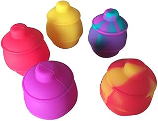 Gentcy 35ml 6p Silicone Containers Jars wax Concentrate Honey Pots Multi Use
