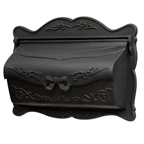 WAMJ AQDY Buzon Exterior Vintage, Caixa de Correo Exterior, Paquete Decorativo para Casa Rural, 43 X 12 X 32 Cm(Black)