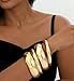 Chunky Gold Bangle Bracelets for Women, Dainty 14k Gold Plated Big Stackable Bangles Set, Trendy Cuff Bracelet Stack Fashion Jewelry Gifts (4 pcs chunky gold bangles)