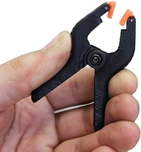 4 Pcs 3" 7.6cm Plastic Spring Clamps Extra Strength and Grip Clips Textured Handles Ideal for DIY Projects, Tarpaulin, Garden, Market Stall, Background Muslin, Canvas Paper, Photo Studios, Arts Crafts