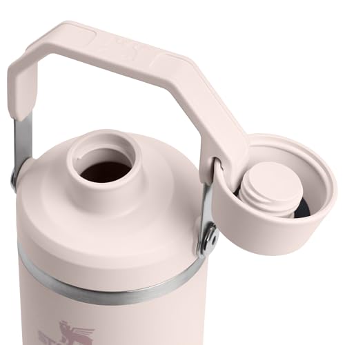 Stanley Iceflow 2.0 - Borraccia A Flusso Rapido Con Manico, 850,5 G, Coperchio Con Beccuccio Angolato, A Tenuta Stagna, In Acciaio Inox, Senza Bpa, Quarzo Rosa - 2