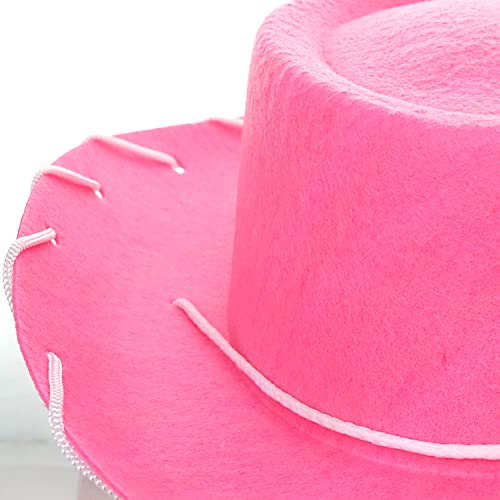 Giftexpress Felt Pink Cowboy Hat, Western Cowgirl Hat Dressup Play Costume, Country Style, Rodeo Style Costume Hat - Child Size (Pink) #TOP18