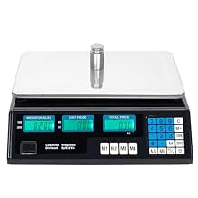 Digital Price Computing Scale with LCD Display,for Farmers Markets, Retail Outlets, Meat Shops13.58" x 12.99" x 4.72" Silver & Black