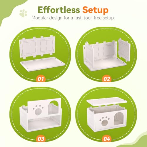 FDW HDPE Cat House Catio Cat Condo Cave Shelter 25.4" x 15.4" x 14.2" by FDW - Used condition - Image 6