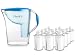 Produktbild Standard-Wasserfilter PearlCo (blau) mit 12 Classic Filterkartuschen - Reduzierung von Kalk, Chlor, Blei & Kupfer - kompatibel zu Brita Classic - Made in EU