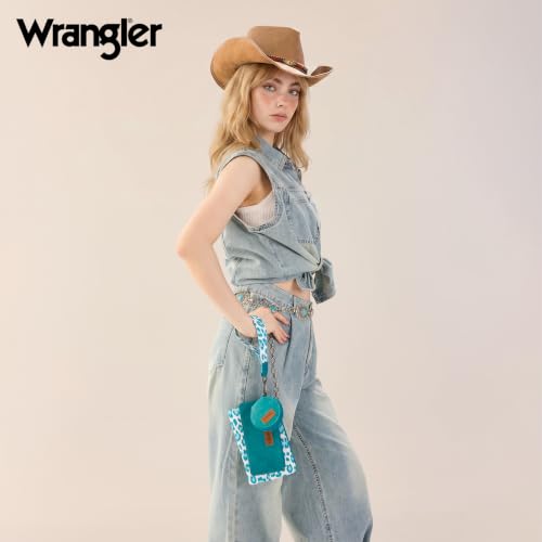 Image of Montana West X Wrangler Keychain Wallets for Women Dual Pouch Wristlet