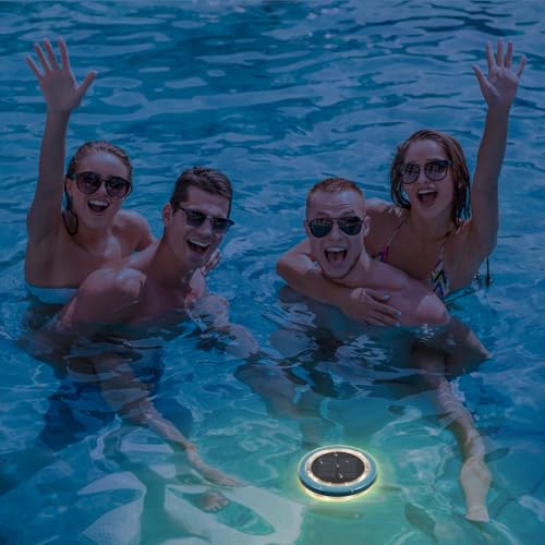 Luz solar flotante para piscina LED de alta resistencia en ABS y PC para exteriores 7