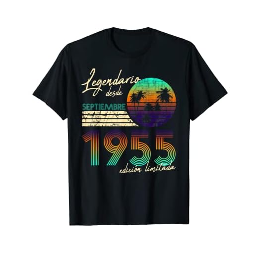 Cumpleaños Hombre Regalos Legendario Desde Septiembre 1955 Camiseta