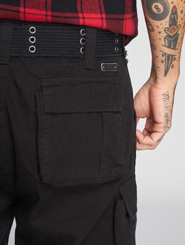 Brandit Savage Vintage Shorts, Uomo, Nero, 4XL - 4