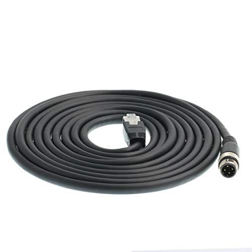 Conector M12 4pin D-Code a RJ45 Cable Ethernet CAT6 3M miniatura 1