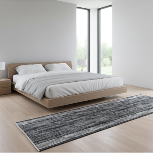Alfombra de pasillo contemporánea texturizada de 67x350 cm para corredor moderno 3