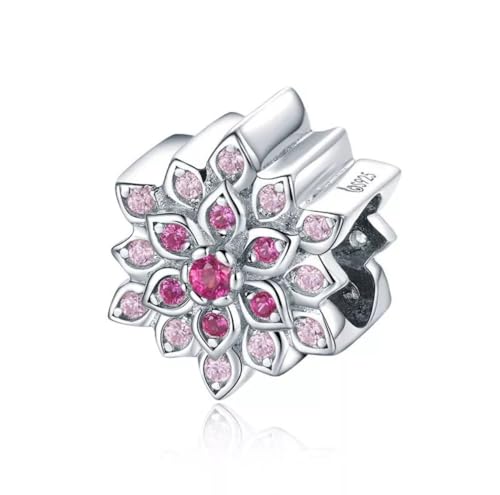 Dije flor loto plata ley 925 auténtica acabado artesanal pulseras