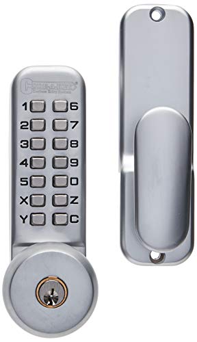 All-Weather Mechanical Keyless Deadbolt Door Lock - Satin Chrome, #0409 By Anaconda #TOP2