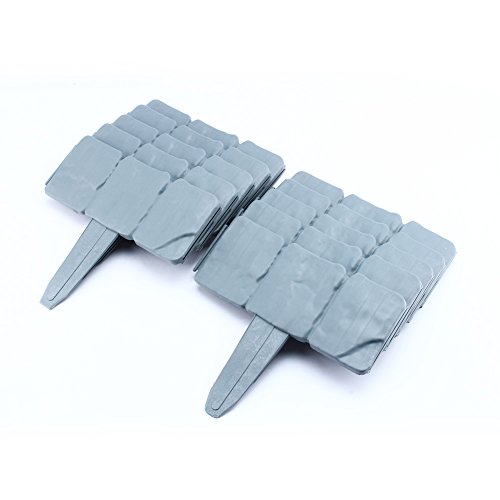 zjchao Garden Border Edgings,Plastic Palisade,Pack of 50 Cobbled Stone Effect Garden Lawn Edging Plant Border Fence (50)