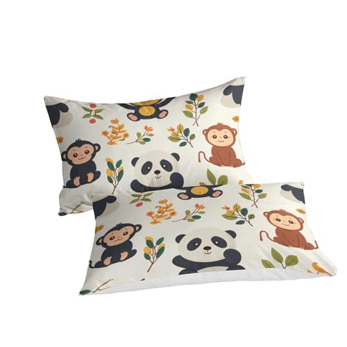 Housse de couette microfibre singe de qualité supérieure lit simple