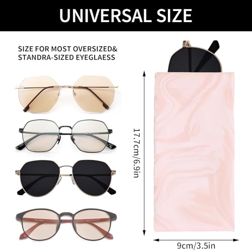Image of Double Eyeglass Case Soft Dual Glasses Case for Women Men Travel Squeeze Top Sunglasses Cases Eyeglasses Pouch