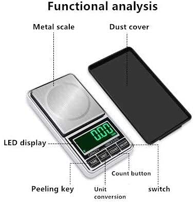 Báscula digital de bolsillo portátil precisión 0.01g 500g miniatura 3