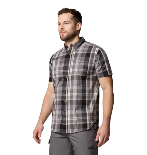 Columbia Men's Rapid Rivers II Short Sleeve Shirt, City Grey Multi Plaid, X-Large Tall3