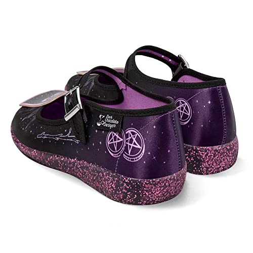 Hot Chocolate Design Chocolaticas Dark Gothic Canvas Damen Mary Jane flache Schuhe, Tarot, 43 EU Cover