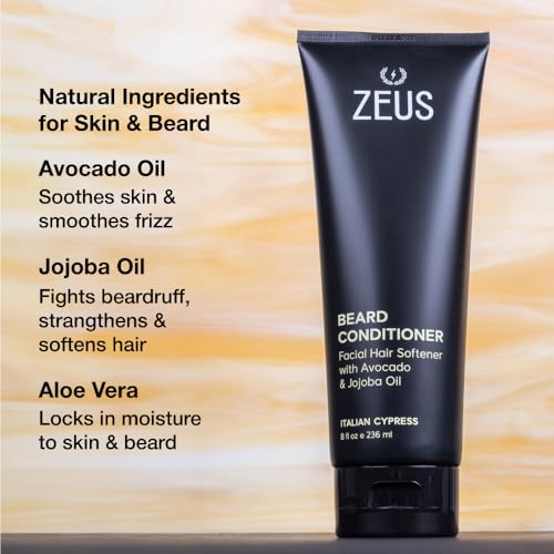 ZEUS Beard Conditioner Wash, Cleansing & Moisturizing Beard Wash with Green Tea & Natural Ingredients to Soften Beard – 8 oz. (Made in USA) Sandalwood - Image 4