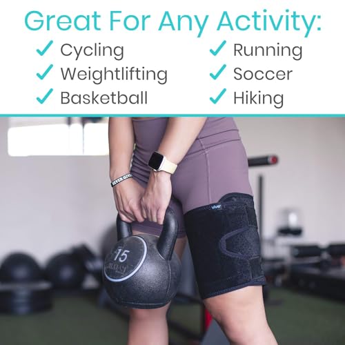 image for Vive Thigh & Hamstring Compression Sleeve Brace for Men & Women (2 Pac