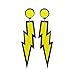 Miayon Women Fashion Earrings Retro Delicate Neon Earrings Lightning Drop Hook Earrings
