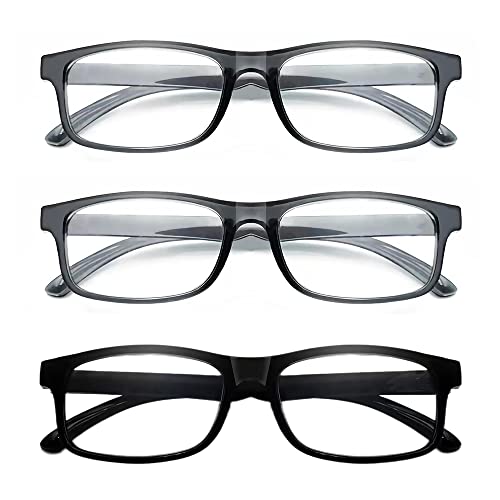 CVVTSPE 3-Pack Men's Reading Glasses with Blue Light Protection
