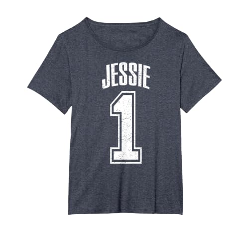 Jessie 1 Fan Sports Graphic Men Women T-Shirt, Women's Plus, Heather Blue, 4X