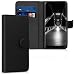 Produktbild kwmobile Hülle kompatibel mit Wiko Harry 2 - Kunstleder Wallet Case mit Kartenfächern Stand in Schwarz