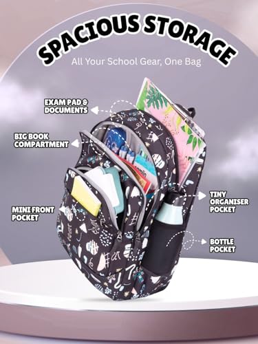 Image of Zilo Sweet Treats 34L School Backpack - Ice Cream & Candy Fun Edition for Kids (Girls & Boys)