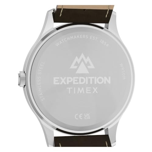 Image of Timex Men's T40051 Expedition Metal Field Brown Leather Strap Watch