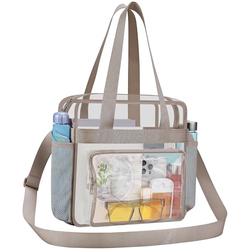 USPECLARE Clear Tote Bag for Stadium Approved Clear Crossbody Bag 12×6×12