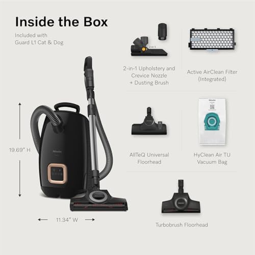 Miele Guard L1 Cat & Dog Bagged Canister Vacuum for Hard Floors & Low-Med Carpet