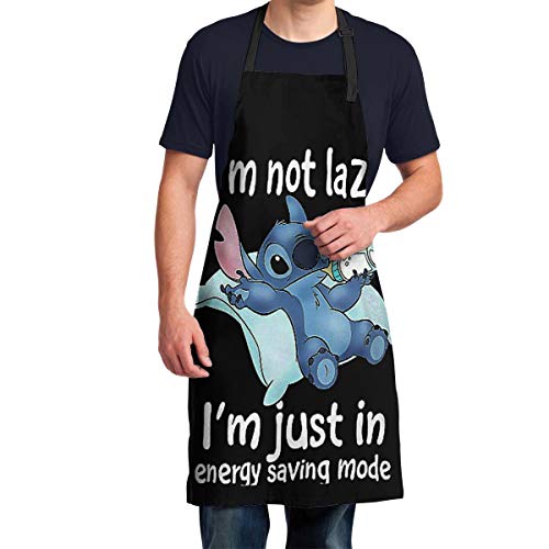 ZGHOME Aprons Waterproof Cooking Kitchen Resistant Sti-tch Energy Adjustable Neck Dining Apron Picnic for Women Men Adult Chief