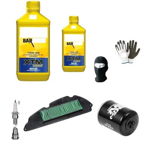 DESCRIZIONE E CARATTERISTICHE PRODOTTO: KIT OFFERTA PRODOTTI PER TAGLIANDO MANUTENZIONE SCOOTER!! - RICEVERETE IN OMAGGIO SOTTOCASCO PASSAMONTAGNA + GUANTI MULTIUSO - 2 litri di Olio BAR - (DAHL) XTM SYNT 10W40 4T POLAR PLUS SYNTEHETIC SPECIAL OIL 4-STROKE (Lubrificante per motori 4 tempi con Tecnologia superior accelleration) - 1 Filtro olio aftermarket costruito utilizzando materiali di alta qualità e le specifiche soddisfano e superano le prestazioni in durata, (foto illustrativa) - 1