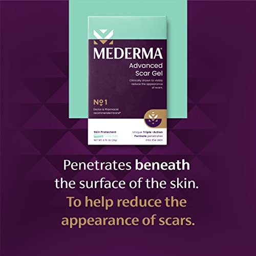 Mederma Advanced Scar Gel 1X Daily Reduces The Appearance Of Old New Scars #1 Doctor Pharmacist Recommended Brand For Scars 1.76Oz, Clear, 50 Grams #TOP5