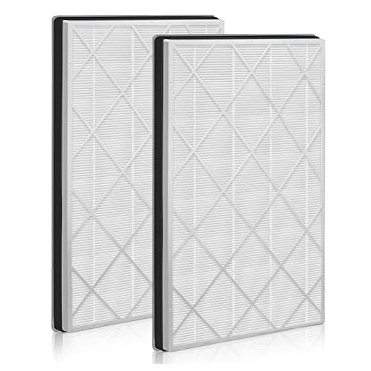 LANROON 2 Pack HE601 Replacement 6 Filter Compatible with Shark HE601 HE602 6 Fan Models, Part Filter HE6FKPET HE6FKBAS, HE6FKPRO