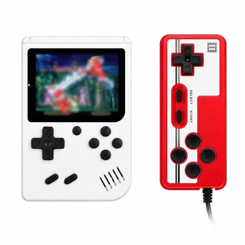 Super Mini Video Game Portátil 400 Em 1 Retrô com Controle extra (Branco)
