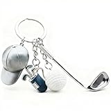 Ceriselle Golf Schlüsselanhänger, Lustiger Mini Golfclub Taschenanhänger & Golf Geschenke für Männer und Frauen, Golfball Schlüsselanhänger für Sportliebhaber