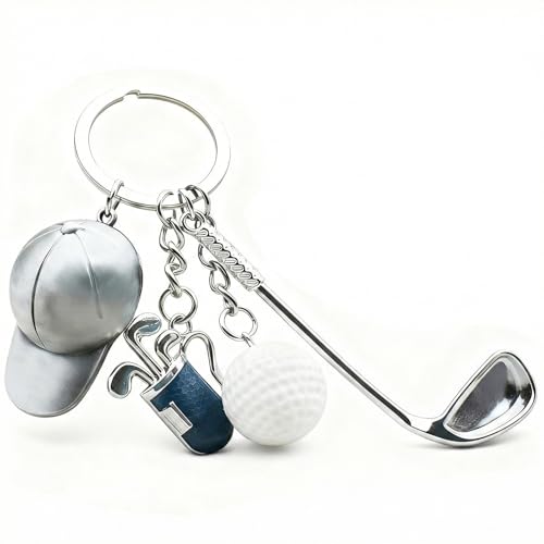 Ceriselle Llavero de Golf, Divertido Mini Palo de Golf Colgante de Bolsa & Regalos de Golf para Hombres y Mujeres, Llavero de Pelota de Golf para Amantes del Deporte Ceriselle Llavero de Golf, Divertido Mini Palo de Golf Colgante de Bolsa & Regalos de Golf para Hombres y Mujeres, Llavero de Pelota de Golf para Amantes del Deporte