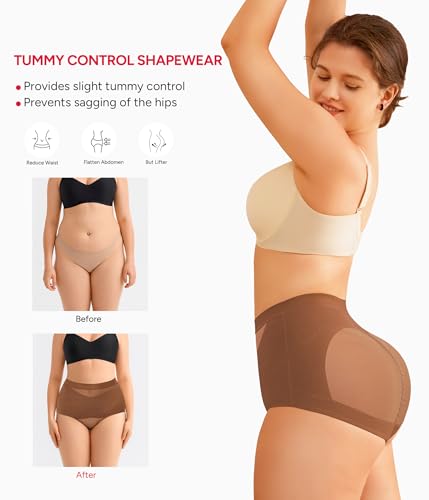 Image of Nebility 2 Piece Tummy Control Shapewear Butt Lifting Underwear for Women Lower Belly Waist Trainer Seamless Faja Body Shaper