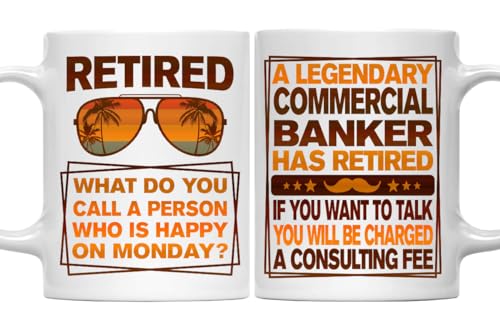 Retired Commercial Banker Coffee Mug, Legendary Commercial Banker Gift