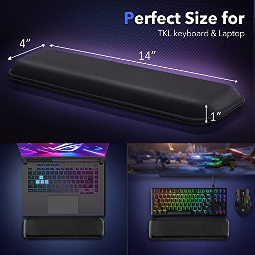 Gimars Ergonomic Gaming Tkl Keyboard Wrist Rest, Memory Foam Wrist Support With Stitched Edge, Anti-Slip Tenkeyless Keyboard Wrist Pad For Office, Gaming, Computer Pc Laptop #TOP5