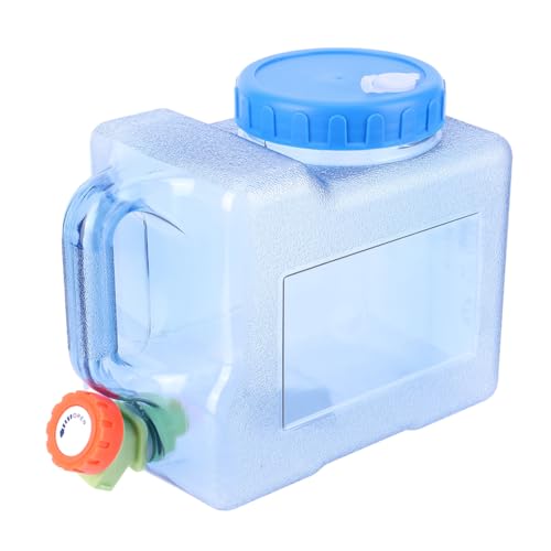 Orgonite Water Storage Containers, Camping Water Container, Portable Water Tank with Faucet Camping Bucket with Tap Water Jug with Spigot BPA Free Emergency Water Storage (Blue-3L)