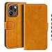Shantime Stylish Leather Wallet Case Compatible with Oppo Reno 15 Pro 5G India, Magnetic Shockproof Flip Cover with Card Holders, Photo Frame and Kickstand(Light Brown)