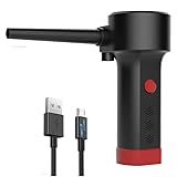 ⭐⭐⭐⭐⭐ 【Carga rápida y función rápida】 Este plumero de aire está especialmente diseñado para cargarse más rápido con un adaptador 2A (no incluido). Su motor permite que la velocidad máxima de rotación alcance hasta 50000 RPM.