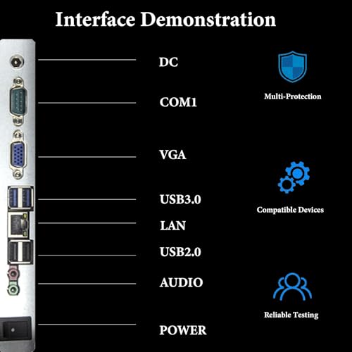 Image of Commercial POS Screen, POS Cash Register Screen for Small Business, SSD 64GB N2930 DDR3 4GB, for Retail /Restaurant