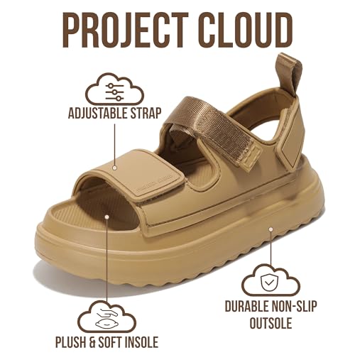 Image of Project Cloud Platform Sandals For Women 2026 - Ultra Soft Insole Slip Resistant Womens Sandals Vacation Outfits for Women - Women's Beach Shoes (Goldie)