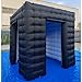SAYOK Portable Inflatable Photo Booth Enclosure Photobooth Tent Photo Booth Backdrop Inflatable Black Cube Tent with Led Light for Advertising, Bars, Party Wedding (Two Doors, Black&White, 8.2ft)